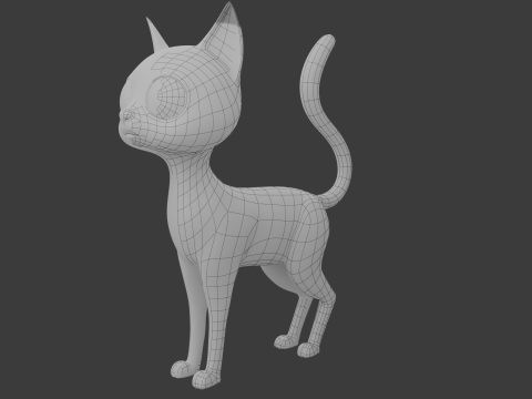 Cat cartoon 3D Model