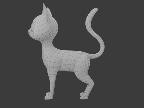 Cat cartoon 3D Model