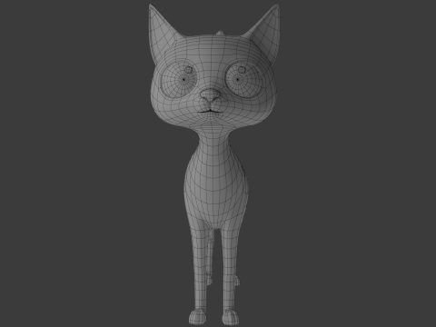Cat cartoon 3D Model