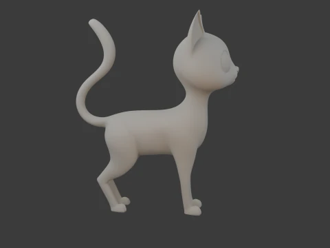 Cat cartoon 3D Model