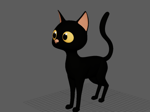 Cat cartoon 3D Model