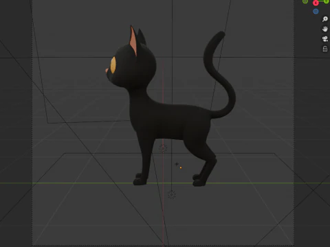 Cat cartoon 3D Model