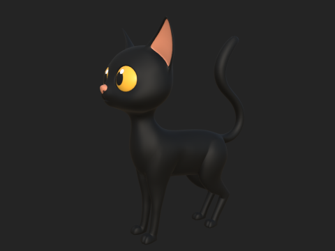 Cat cartoon 3D Model