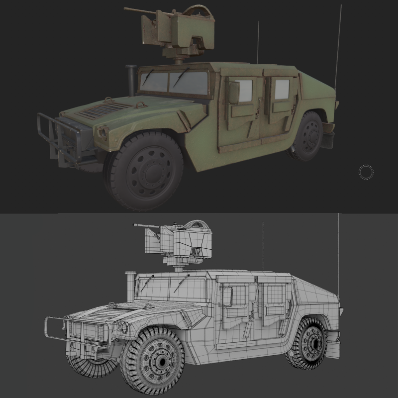 HMMWV Modello 3D .c4d .max .obj .3ds .fbx .stl .blend 