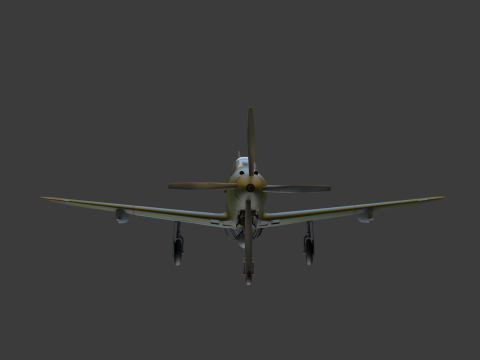 Soviet Fighter Plane Airacobra 3Dモデル