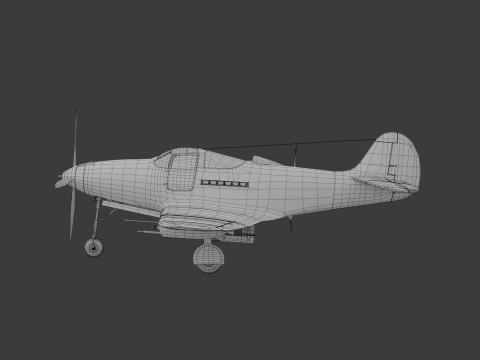 Soviet Fighter Plane Airacobra 3Dモデル