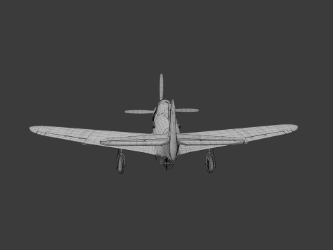 Soviet Fighter Plane Airacobra 3Dモデル