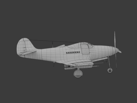 Soviet Fighter Plane Airacobra 3Dモデル