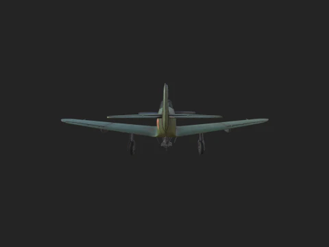 Soviet Fighter Plane Airacobra 3D Model