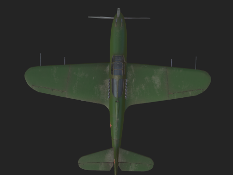 Soviet Fighter Plane Airacobra 3Dモデル