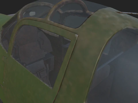 Soviet Fighter Plane Airacobra 3D Model