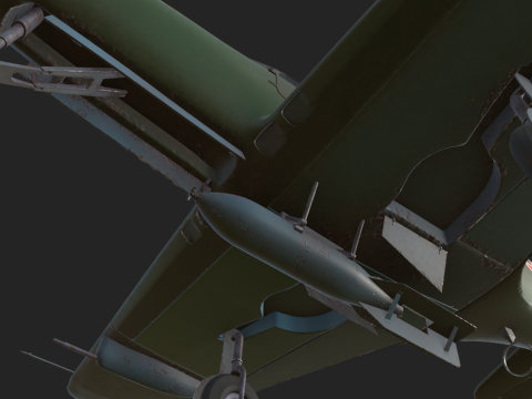 Soviet Fighter Plane Airacobra 3Dモデル