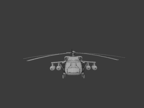 USA military helicopter black hawk 3D Model