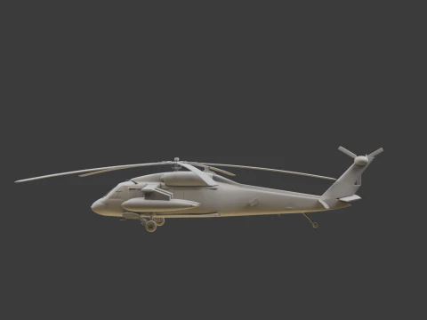 USA military helicopter black hawk 3D Model