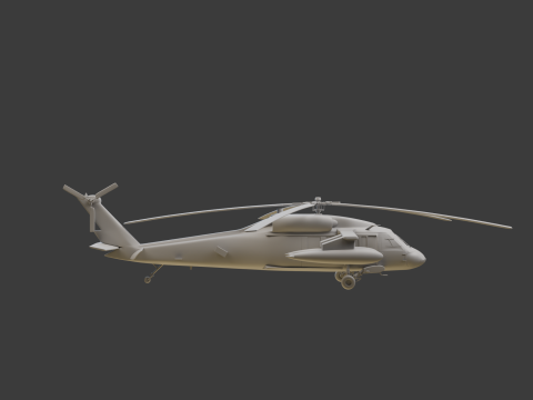 USA military helicopter black hawk 3D Model