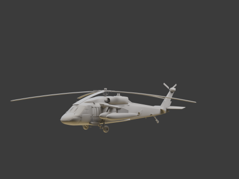 USA military helicopter black hawk 3D Model