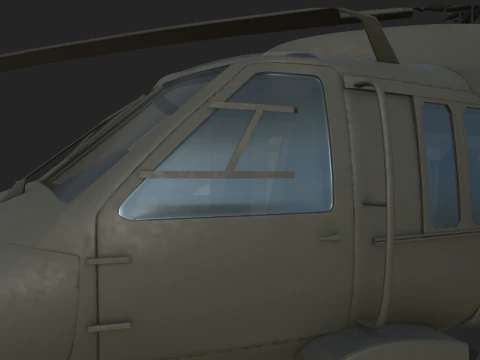 USA military helicopter black hawk 3D Model