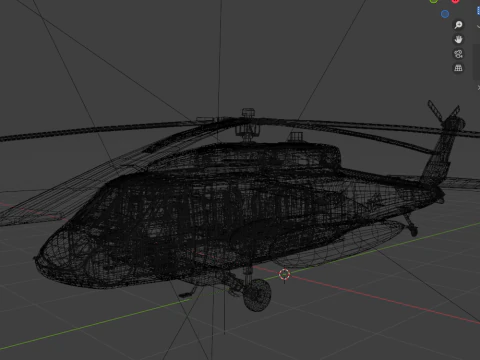 USA military helicopter black hawk 3D Model