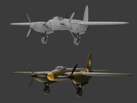 American Fighter Aircraft 3D Model