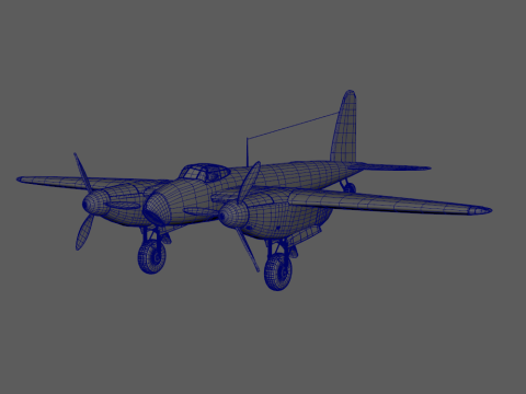 American Fighter Aircraft 3D Модель
