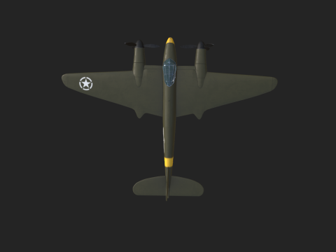 American Fighter Aircraft 3D Модель