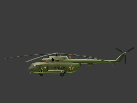 Helic&oacute;ptero Mi-8 da For&ccedil;a A&eacute;rea Russa Modelo 3D