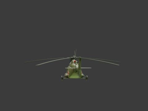Helikopter Angkatan Udara Rusia Mi-8 Model 3D