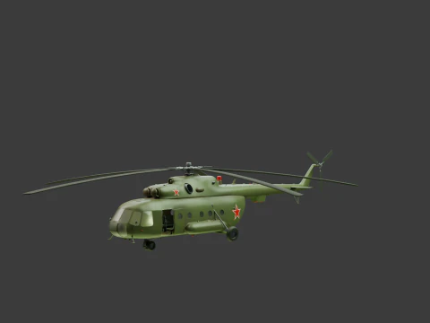 Helic&oacute;ptero Mi-8 da For&ccedil;a A&eacute;rea Russa Modelo 3D