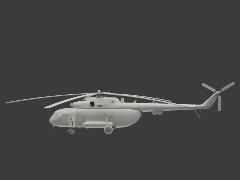 Helic&oacute;ptero Mi-8 da For&ccedil;a A&eacute;rea Russa Modelo 3D