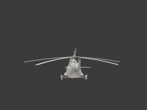 Helikopter Angkatan Udara Rusia Mi-8 Model 3D