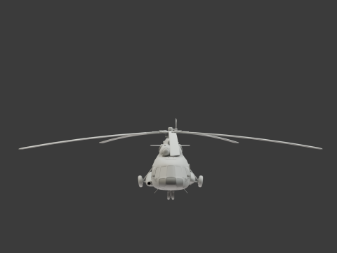 Helikopter Angkatan Udara Rusia Mi-8 Model 3D