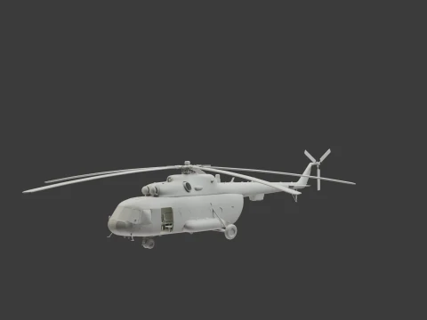 Helic&oacute;ptero Mi-8 da For&ccedil;a A&eacute;rea Russa Modelo 3D