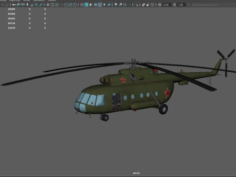 Helic&oacute;ptero Mi-8 da For&ccedil;a A&eacute;rea Russa Modelo 3D