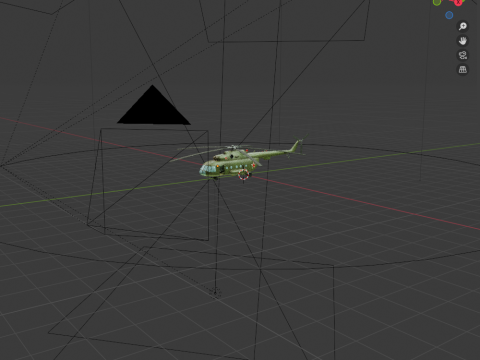 Helikopter Angkatan Udara Rusia Mi-8 Model 3D