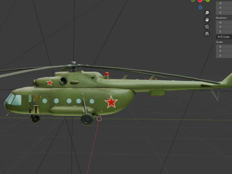Helic&oacute;ptero Mi-8 da For&ccedil;a A&eacute;rea Russa Modelo 3D