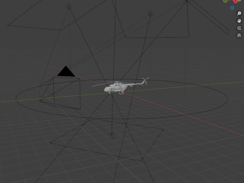 Helikopter Angkatan Udara Rusia Mi-8 Model 3D