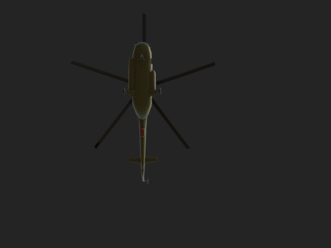 Helikopter Angkatan Udara Rusia Mi-8 Model 3D