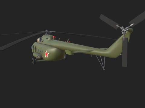 Helic&oacute;ptero Mi-8 da For&ccedil;a A&eacute;rea Russa Modelo 3D