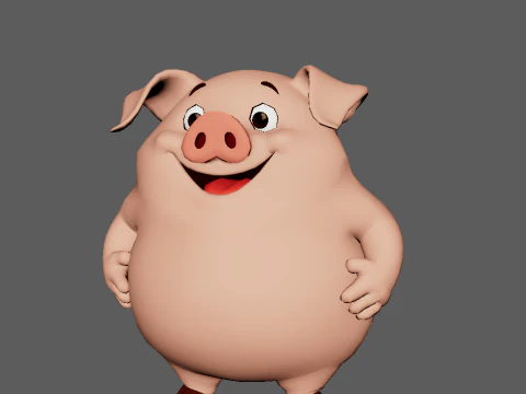 Varkensbeeldverhaal 3D Model
