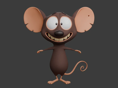 माउस कार्टून 02 3D मॉडल