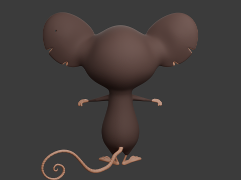 Kreskówka mysz 02 Model 3D