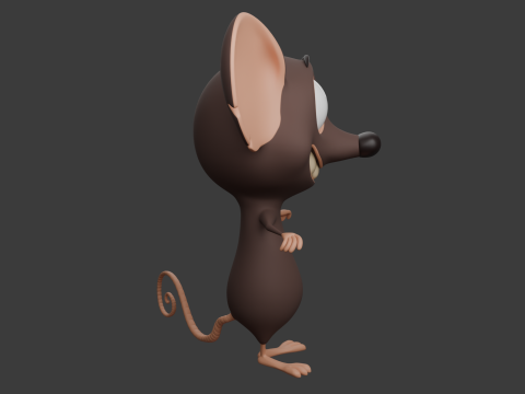Kreskówka mysz 02 Model 3D