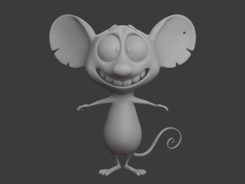 Kreskówka mysz 02 Model 3D