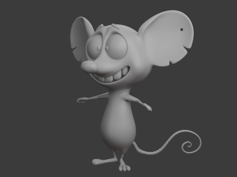 Kreskówka mysz 02 Model 3D