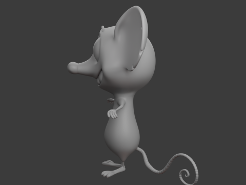 Kreskówka mysz 02 Model 3D