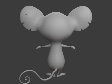 Kreskówka mysz 02 Model 3D