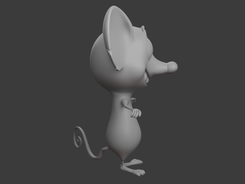 Kreskówka mysz 02 Model 3D