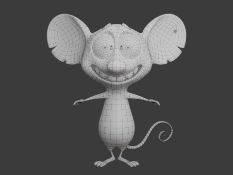 Kreskówka mysz 02 Model 3D