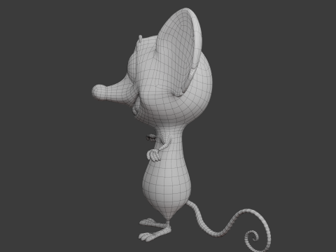 Kreskówka mysz 02 Model 3D