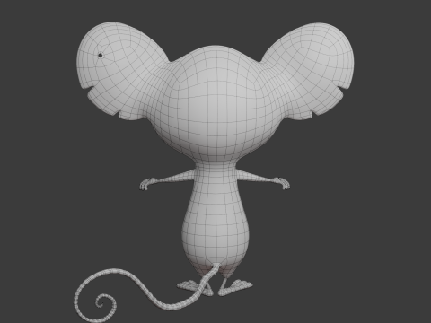 Kreskówka mysz 02 Model 3D